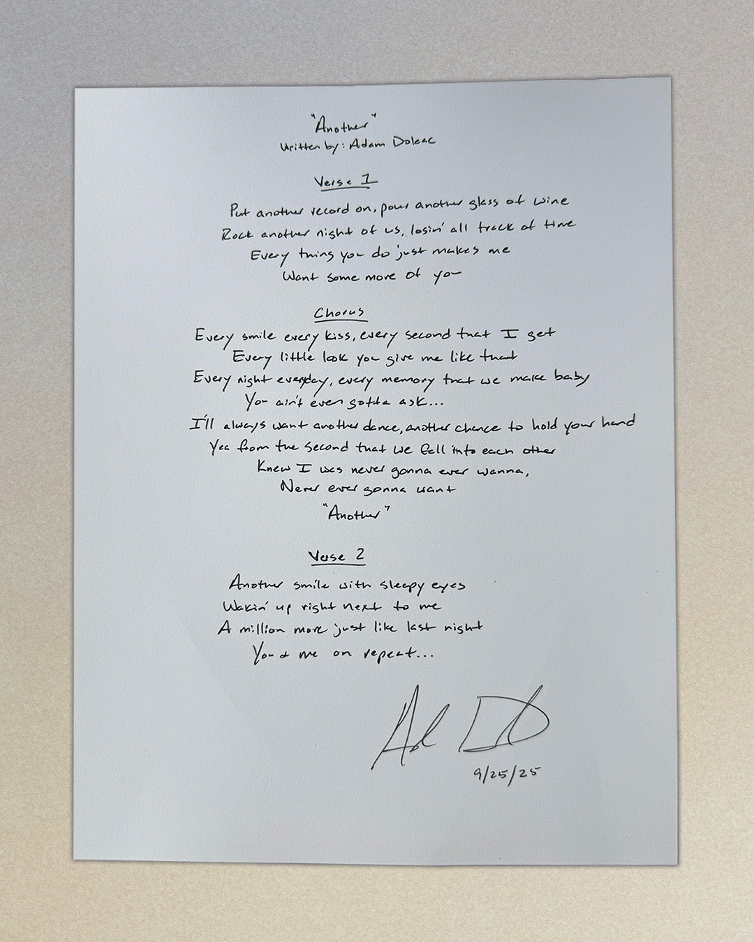 Another Handwritten Lyrics [PRE-ORDER]