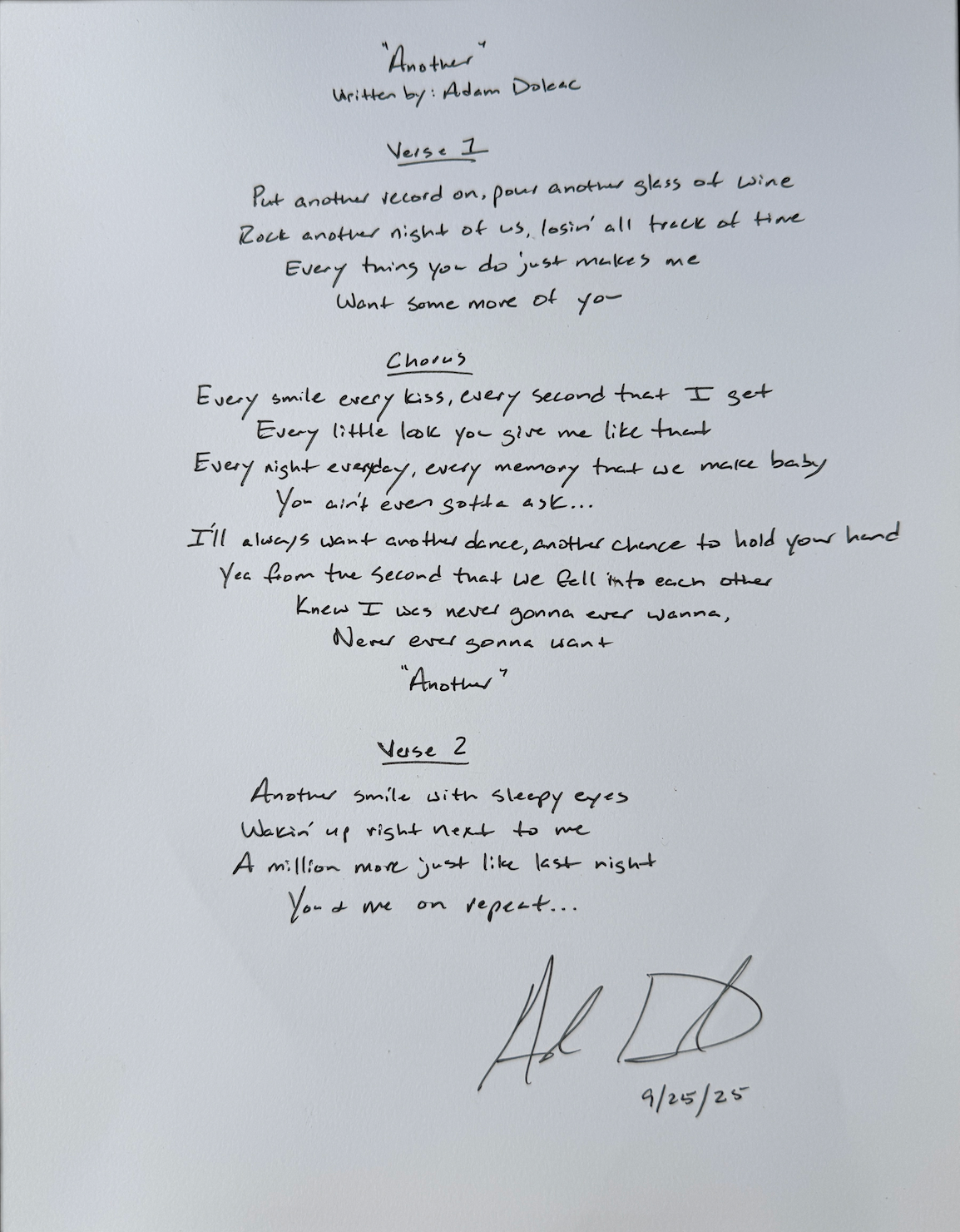 Another Handwritten Lyrics [PRE-ORDER]